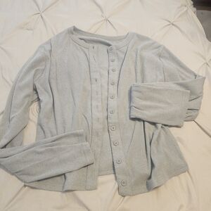 Women's Gray Cardigan Sweater
